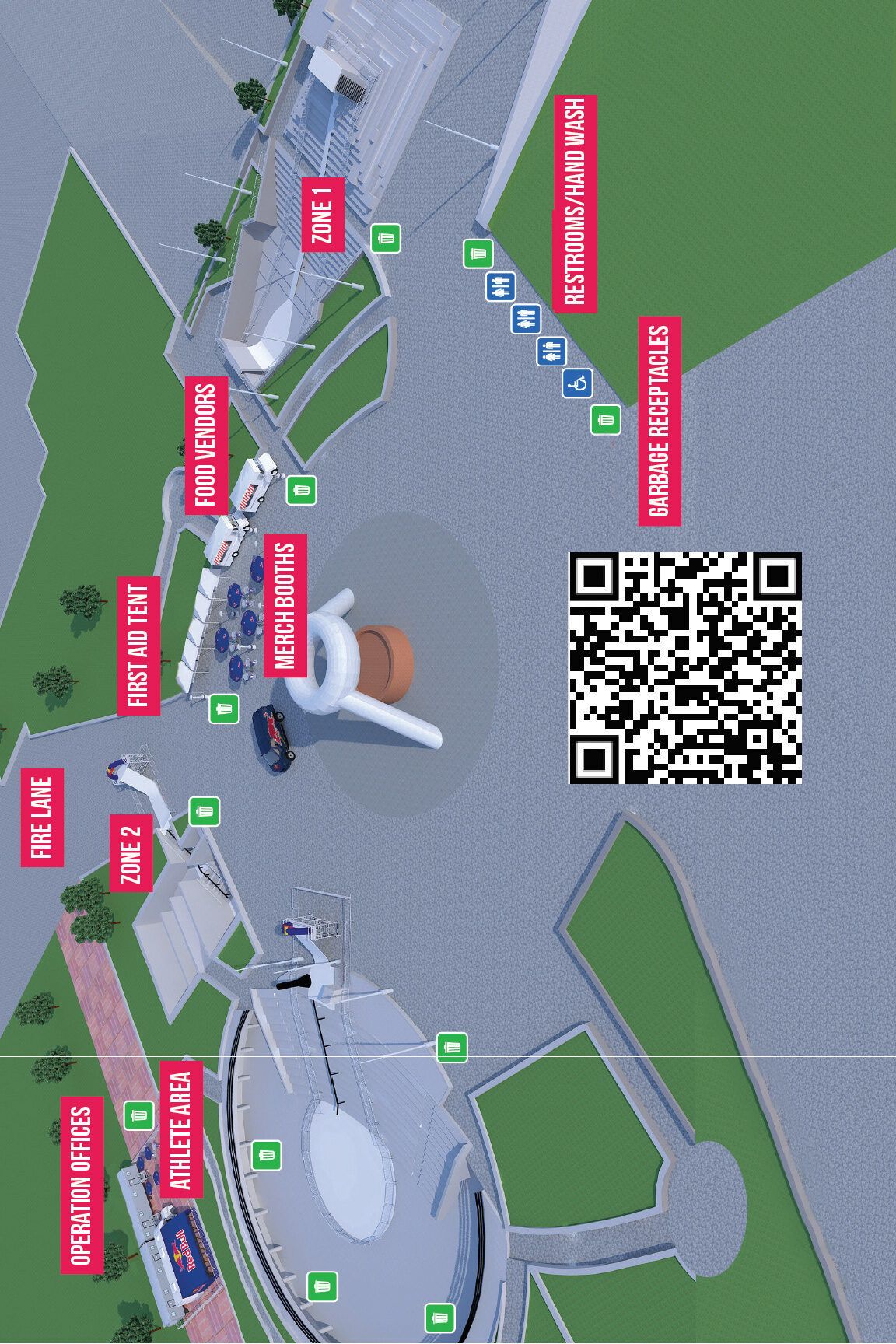 Event map, second version — illustrative wayfinding covering