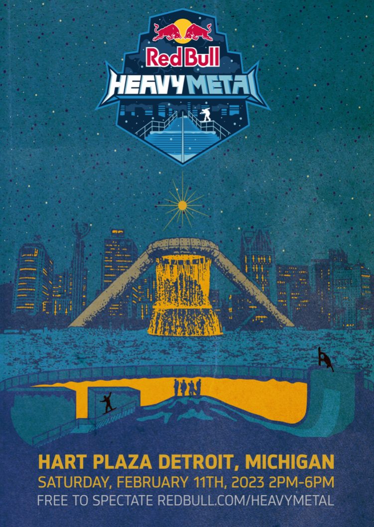 Red Bull heavy metal event artwork