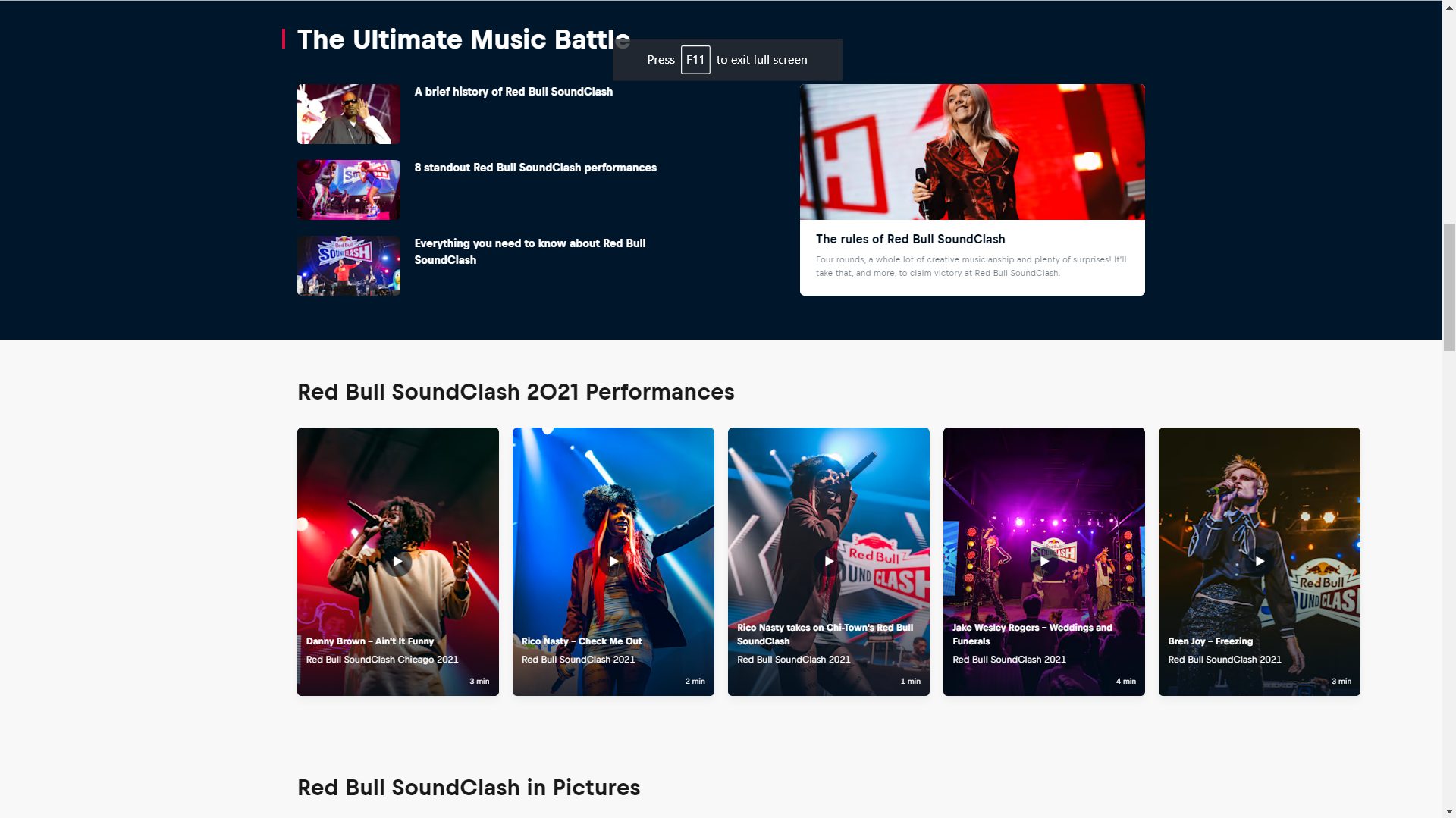Web design, fifth page — consistent design system maintained