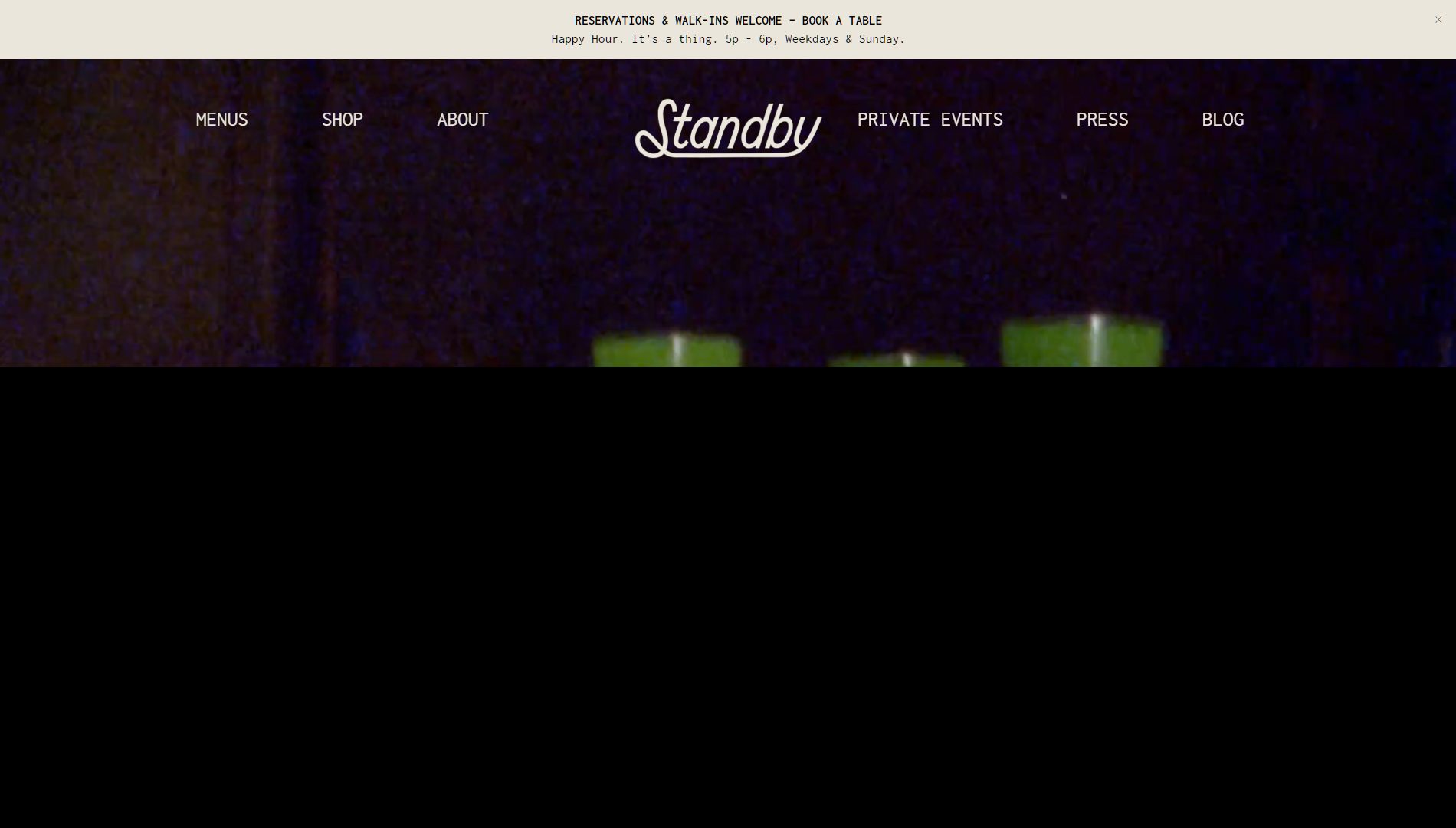 Standby site, press and editorial — designed to match the ve