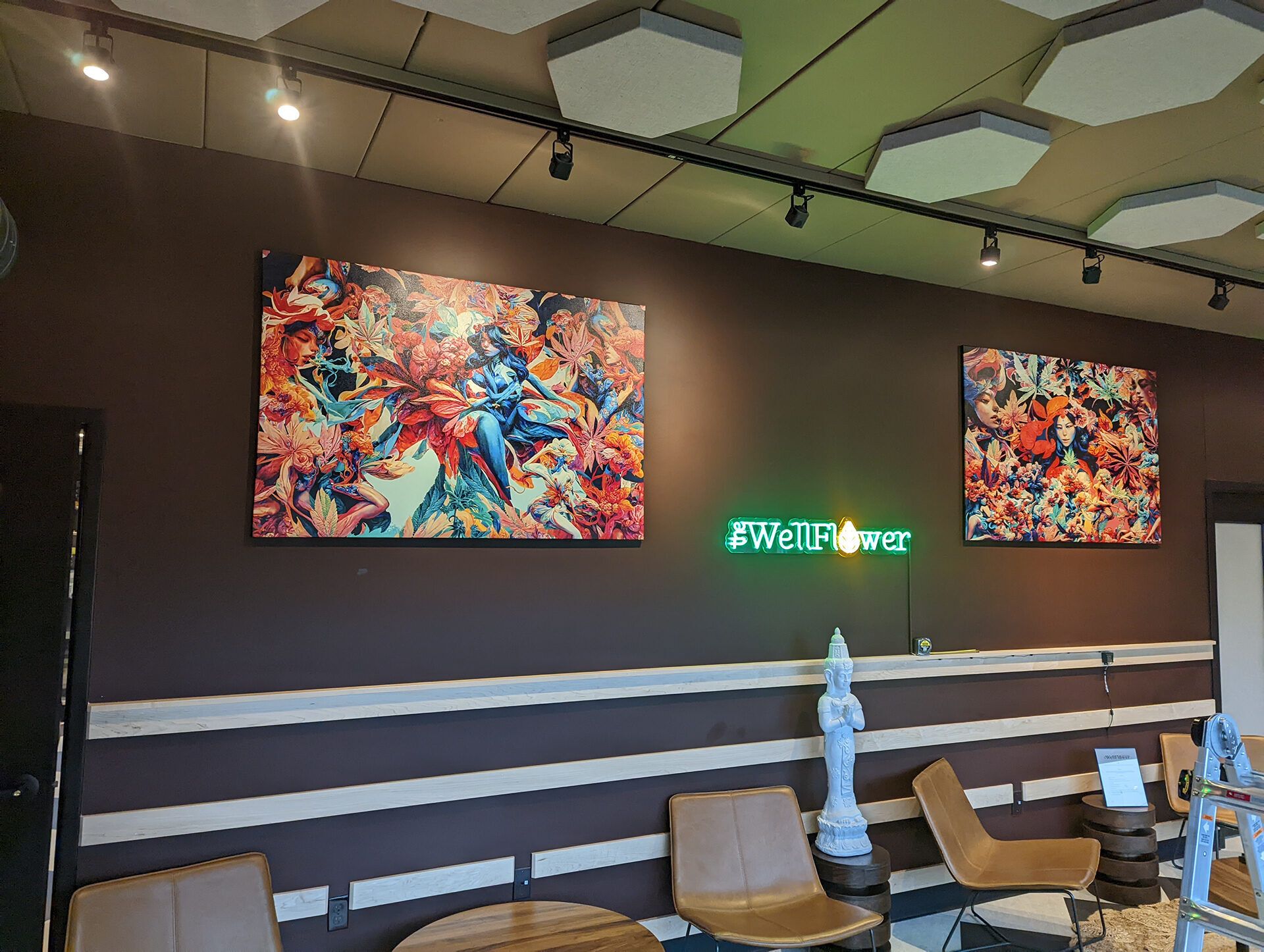 WellFlower mural installed in store