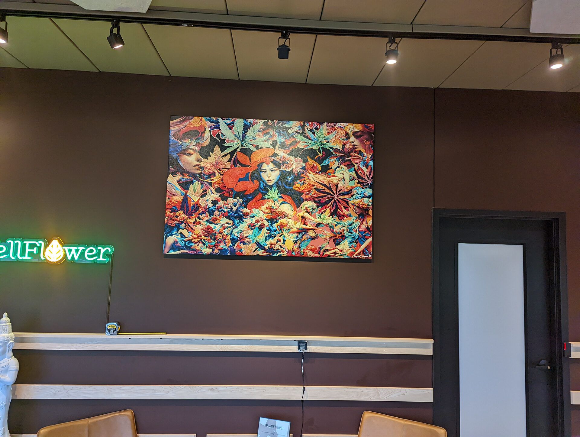 End wall installation — the completed illustrated environmen