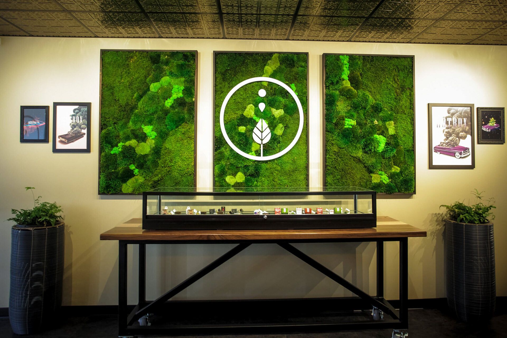 Retail interior design concept — material palette and spatia