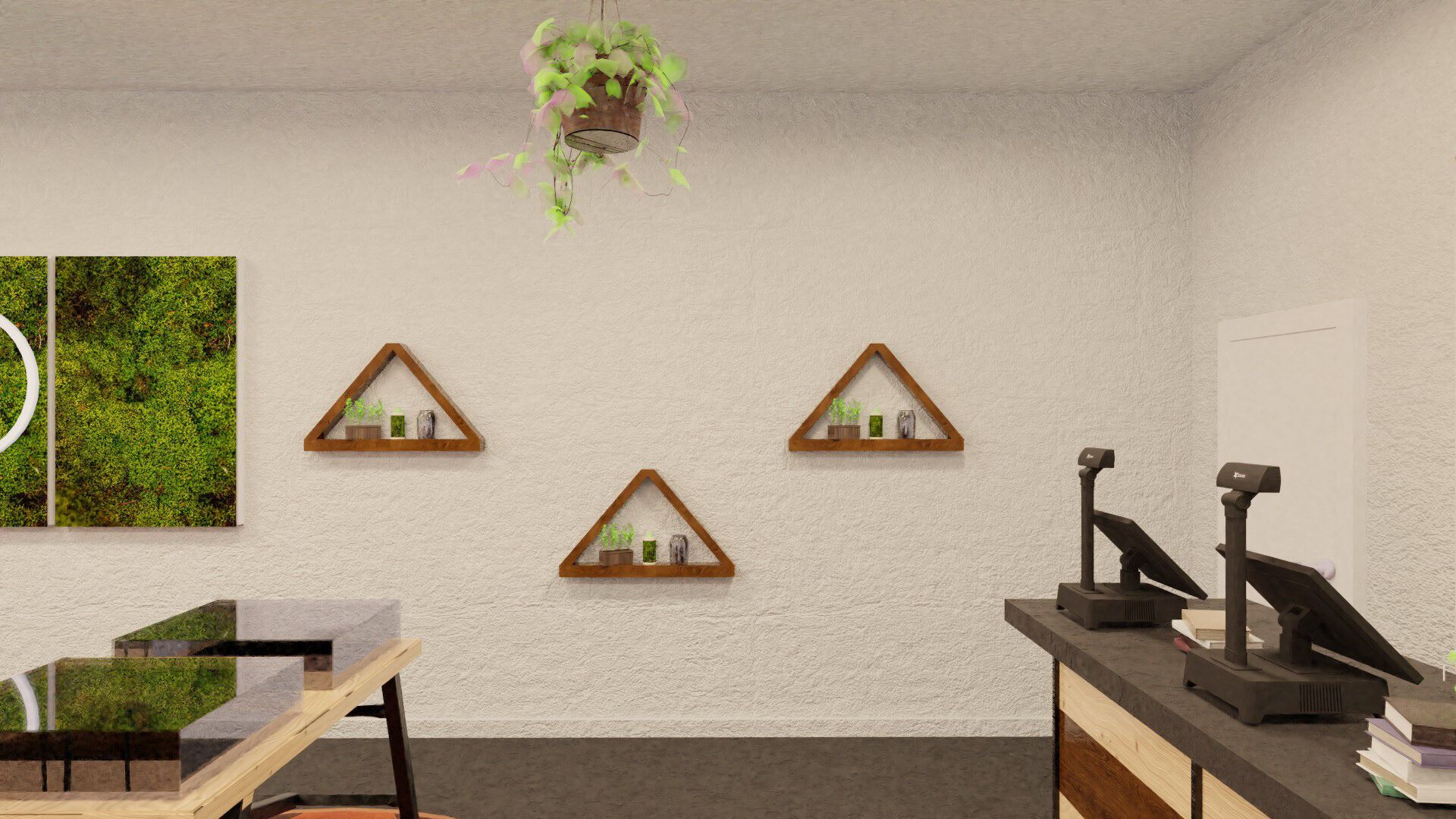 Interior render, secondary angle — used to finalize material